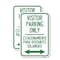 Signmission Bilingual Reserved Parking Sign Visitor Parking Only - , 12'' X 18'', Heavy Gauge Aluminum, 2PK A-1218-2PACK-24304 - alternate 1