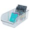 Azar Displays Stackable Clear Storage Bin with Removable Dividers, 4PK 556750-4PK - alternate 2