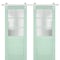Sartodoors Sturdy Double Barn Door with Frosted Glass 72x96 (2* 36x96) Solid Core Modern Interior VEREGIO7339DB-S-OLI-72 x 96 (2* 36x96)-Silver Rail - alternate 1