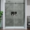 Anzzi 60in Reversible Frameless Sliding Deco-Glass Shower Door w/ Soft-Close System Matte Black Finish SD-AZ20-02MB - alternate 1