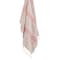 Homeroots 50" X 60" Beige And Pink Cotton Woven Striped Throw Blanket with Fringe 518820 - alternate 1