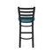 Holland Bar Stool Co 30" Stationary Bar Stool, Black Wrinkle, Graph Tidal Seat 40030BW022 - alternate 2