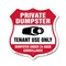 Signmission Private Dumpster Shield Sign Tenant Use, 12 Inch X 12 Inch, Plastic Sign SHI-P-12-438 - alternate 1