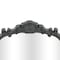 Homeroots 12" Black Solid Wood Scalloped Framed Makeup Shaving Tabletop Mirror 716307 - alternate 2