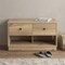 Homeroots 36in Brown Wood Storage Bench with Drawers 477605 - alternate 2
