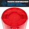Magnum Tool 55 Gallon Trash Can, High-Vis Red, Construction Grade, Heavy Duty Plastic, (2 Pack) CMTC-C000-55R02 - alternate 2