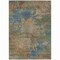 Homeroots 5' X 8' Denim Blue Beige And Copper Abstract Washable Indoor Outdoor Area Rug 630730 - alternate 2
