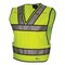 Reflective Apparel ANSI Type P Class 2 Public Safety Breakaway Vest with V-Neck 549ST-LM-4X-5X - alternate 2