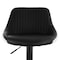 Elama 2 Piece Faux Leather Adjustable Bar Stool in Black and White with Black Base ELM-704-1-BLK-WHT - alternate 2