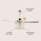 Jonathan Y Brandy 52" 3-Light Crystal Prism Drum LED Ceiling Fan With Remote, Chrome JYL9606A - alternate 4