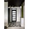 Vdomdoors Front Exterior Prehung FiberGlass Door Frosted Glass / Manux 8002 Matte Black / Transom Window / Of MANUX8002EXD-BLK-W36 x H80+14-LH - alternate 1