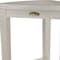 Homeroots Compact Teak Corner Shower Stool With Shelf In Whitewash Finish 376706 - alternate 2
