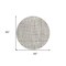 Homeroots 8' Taupe And Beige Round Striped Washable Indoor Outdoor Area Rug 583470 - alternate 3