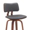 Armen Living Pico 30in Swivel Walnut Wood Bar Stool in Gray Faux Leather with Chrome LCPIBAWAGRY30 - alternate 3