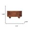 Homeroots 32in Brown Solid Wood Storage Oval Bench With Flip Top 723825 - alternate 2