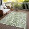 Homeroots 9' X 12' Artichoke Green And Ivory Animal Print Washable Indoor Outdoor Area Rug 600580 - alternate 3