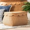 Bali & Pari Ayleen Natural Rattan Basket with Scalloped Lid - Handwoven Wicker Storage Box, Home Decor, Small 267-14595-ZORO - alternate 2