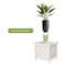 Pure Garden Lattice Design Outdoor Planter Box 14.75" Square 13" Tall White Decorative Plant Pots, 2PK 50-1162 - alternate 2