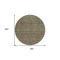 Homeroots 8' Olive Green Beige And Taupe Round Floral Washable Indoor Outdoor Area Rug 582298 - alternate 2