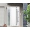 Vdomdoors Steel Door Deux 1713 White Enamel Sidelight Exterior Black Window Stainless Inserts Single Modern P DEUX1713EXD-BEM-W36+16 x H80-Left-hand Inswing - alternate 2
