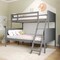 Flash Furniture Dallas Bunk Bed Twin Over Full, Convertible Slatted Solid Wood Bunk Bed Frame w/Ladder, Gray MG-0900-31-TFB-GY-GG - alternate 2