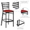 Flash Furniture HERCULES Black Ladder Back Metal Restaurant Barstool - Red Vinyl Seat XU-DG697BLAD-BAR-RDV-GG - alternate 2