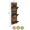 Homeroots 34" Brown And Multi Patina Reclaimed Wood Wall Mounted Shelf With Hooks 522823 - alternate 2