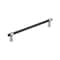 Amerock Mergence 10-1/16 inch 256mm Center-to-Center Matte Black/Polished Nickel Cabinet Pull BP36981FBPN - alternate 1