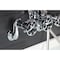 Kingston Brass 7-Inch Adjustable Wall Mount Clawfoot Tub Faucet, Polished Chrome AE8151RX - alternate 2