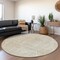 Homeroots 8' Beige And Brown Round Abstract Washable Indoor Outdoor Area Rug 594901 - alternate 3