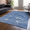 Homeroots 3' X 5' Blue Ivory And Gold Abstract Washable Indoor Outdoor Area Rug 601044 - alternate 2