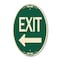 Signmission Exit Sign, Heavy Gauge Aluminum, 18 in W, 12 in H A-OV-G-1218-24521 - alternate 1