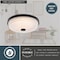 Vaxcel Preston 1-Light Black Transitional Dome Flush Mount LED Fixture, Glass Shade C0324 - alternate 3