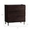 Homeroots 32" Dark Brown Wood Freestanding Bathroom Vanity With White Sink And Three Drawers 624147 - alternate 2
