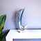 Homeroots 14" Blue Murano Glass Dolphin Figurine Tabletop Sculpture 376128 - alternate 2