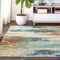 Jonathan Y Contemporary POP Modern Abstract Vintage Waterfall Blue/Cream/Yellow 4 ft. x 6 ft. Area Rug CTP106B-4 - alternate 2