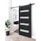 Sartodoors Sturdy Barn Door Frosted Glass 28x84 Solid Core Modern Interior VEREGIO7455BD-B-ANT-2884 - alternate 1
