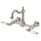 Kingston Brass Two-Handle Wall Mount Bridge Kitchen Faucet, Brushed Nickel KS1268WLL - alternate 1