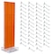 Azar Displays Orange Two-Sided Pegboard Floor Display On Studio Base with 50 6in Clear Hooks 700770-ORG-6C50 - alternate 1
