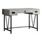 Homeroots 47" Gray and Black Computer Desk With Three Drawers 333514 - alternate 2