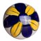 Homeroots Set of Eight Blue And Yellow Floral Ceramic Drawer Pull Knobs, 8PK 358120 - alternate 2