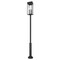 Z-Lite Nova 5 Light Outdoor Post Mounted Fixture, Black/Clear, 12.5 In W x 129.75 In H 5018PHXLR-5010P-BK - alternate 2