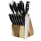 Martha Stewart Stainless Steel 14 Piece Cutlery and Knife Block Set in Black 130031.14 - alternate 1