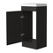 Homeroots 16" Black Wood Freestanding Single Door Bathroom Vanity With White Sink 479254 - alternate 3