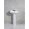 Kingston Brass 20" Ceramic Pedestal Sink, 4-Inch, 3 Hole, Glossy White VPB2034 - alternate 2