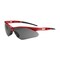 Bouton Optical Semi-Rimless Safety Glasses with Red Frame, Gray Lens and Anti-Scratch Coating 250-AN-10117 - alternate 1