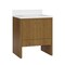 James Martin Vanities Hudson 30" Sgl Vanity, Honey Oak w/ Sgl Hole 3 CM White Zeus Silestone Top and Matching Backsplash 435-V30-HNO-1WZ - alternate 3