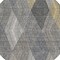 Homeroots 8' Pewter Gray And Gold Round Argyle Washable Indoor Outdoor Area Rug 613731 - alternate 2