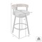 Armen Living Idris 26in Swivel Counter Stool in Black Iron with Walnut Finish and Vintage Black Faux Leather LCIDBABLKWA26 - alternate 3