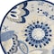 Homeroots 8' Blue And Gray Round Floral Indoor Outdoor Area Rug 546837 - alternate 3
